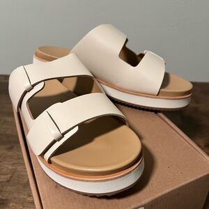 Brand new Nisolo Ella Flatform Sandals in Bone White